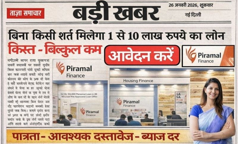 पिरामल फाइनेंस पर्सनल लोन 2026