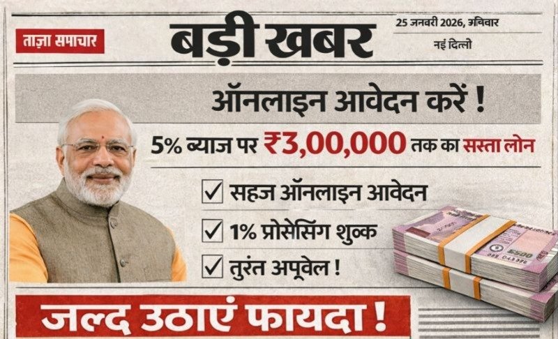Vishwakarma Loan Apply Online | 5% ब्याज पर मिलेगा ₹3,00,000 तक का सस्ता लोन